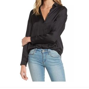 🌹3x$20 Long Sleeve Satin Henley 🌹